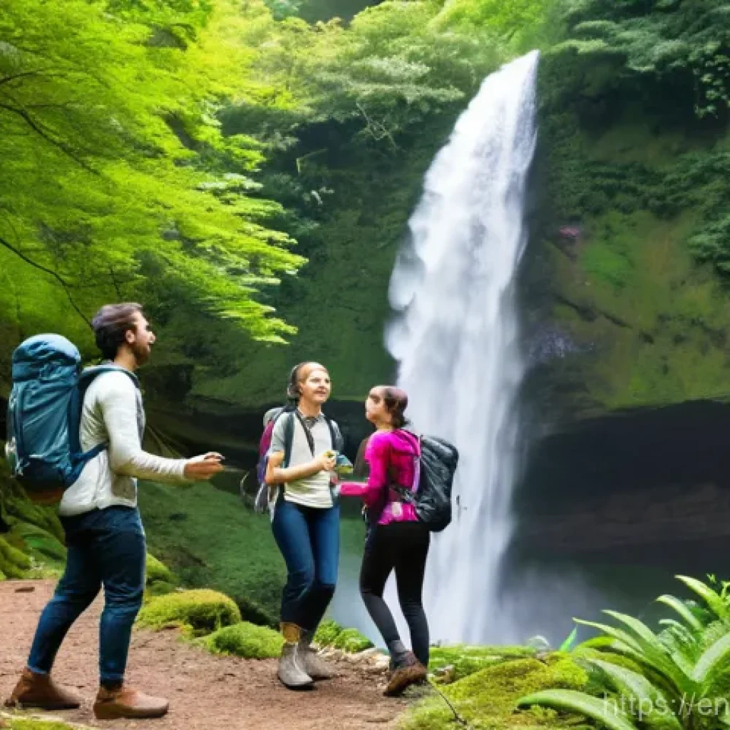 탈소비적 가치의 사회적 확산 - **"Joyful Exploration and Connection"**
    A diverse group of friends, aged mid-20s to early 30s, a...