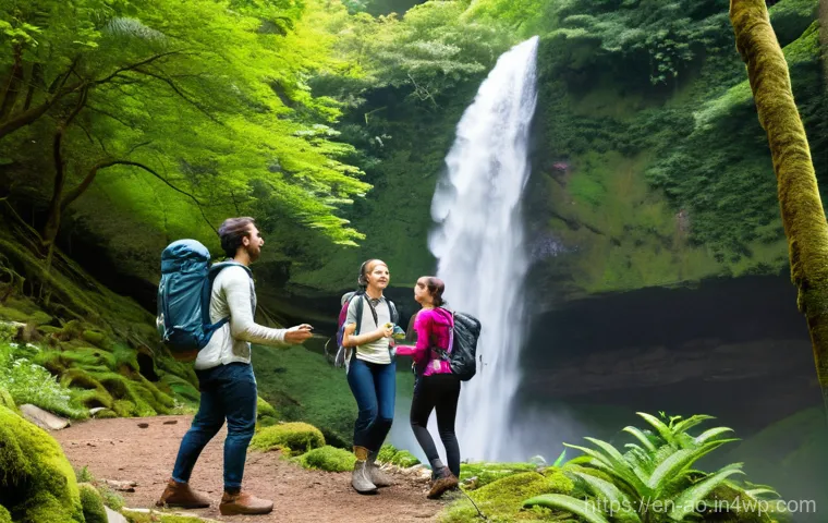 탈소비적 가치의 사회적 확산 - **"Joyful Exploration and Connection"**
    A diverse group of friends, aged mid-20s to early 30s, a...